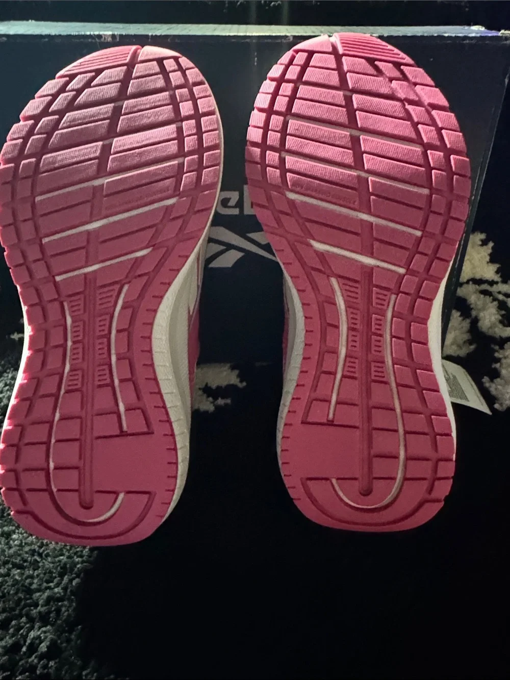 NWT Reebok Kids Hot Pink and White Running Sneakers